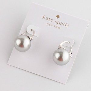 KATE SPADE Shine On Pearl Drop Earrings in Silver